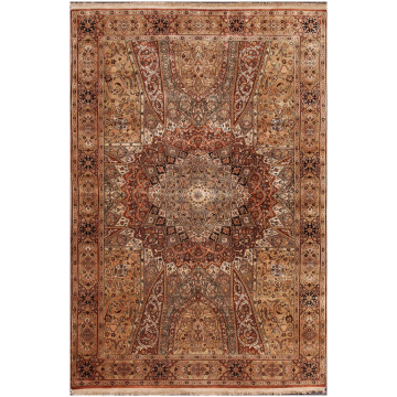 Gome Persian Brown Hand Knotted wool Rug