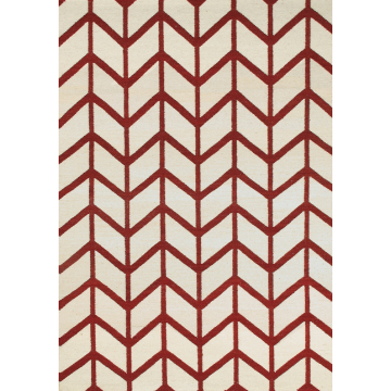 Carter Moroccan Hand Woven Ivory Burgundy Wool Kilim Rugs 5&#039; x 8&#039;