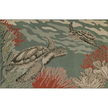 Liora Manne Riviera Seaturtles Indoor/Outdoor Rug